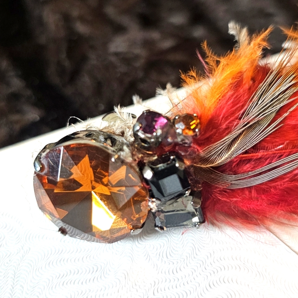 Custom Feather Hair Clip Barrette